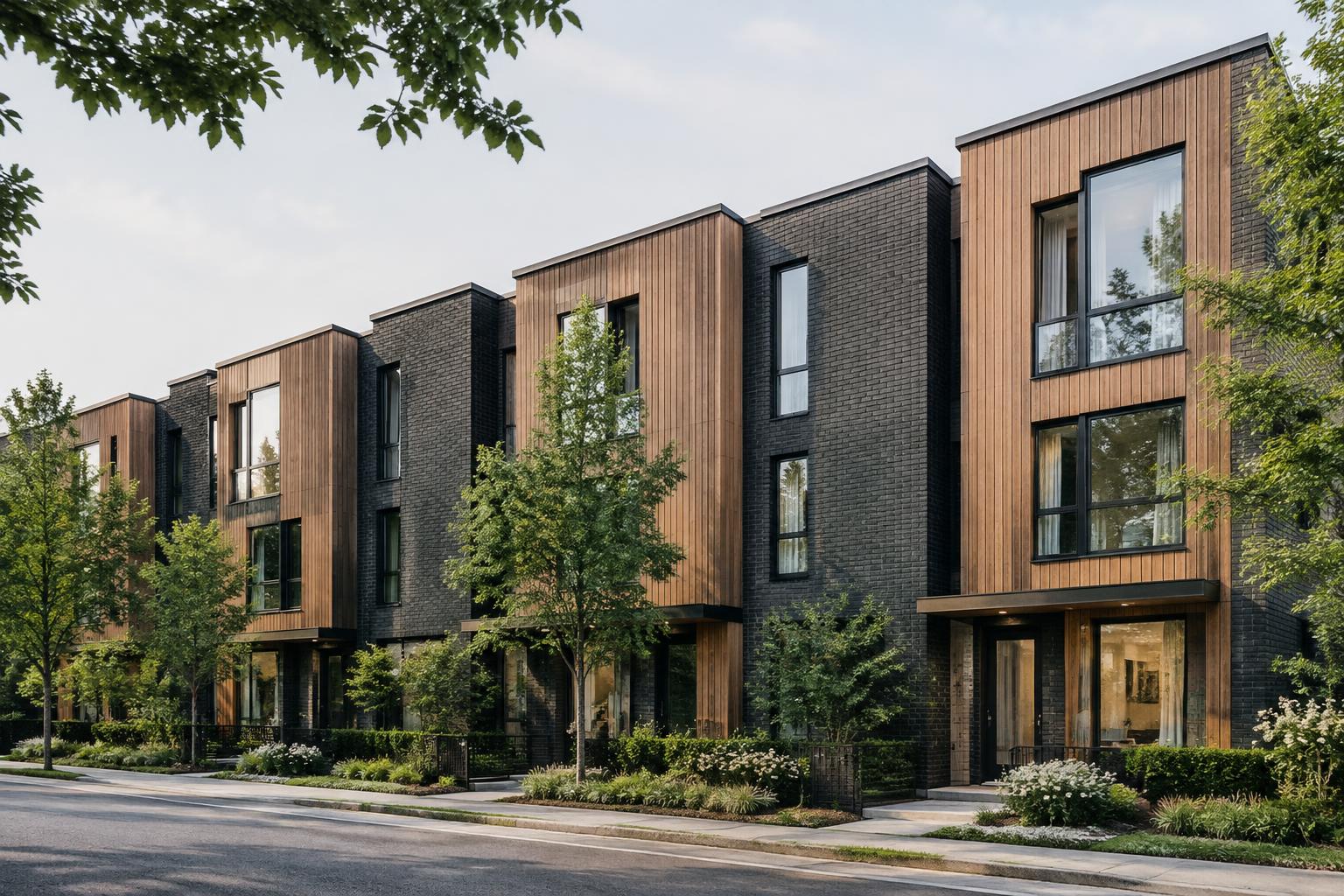 Ashby Row — Contemporary Townhomes — conceptual rendering
